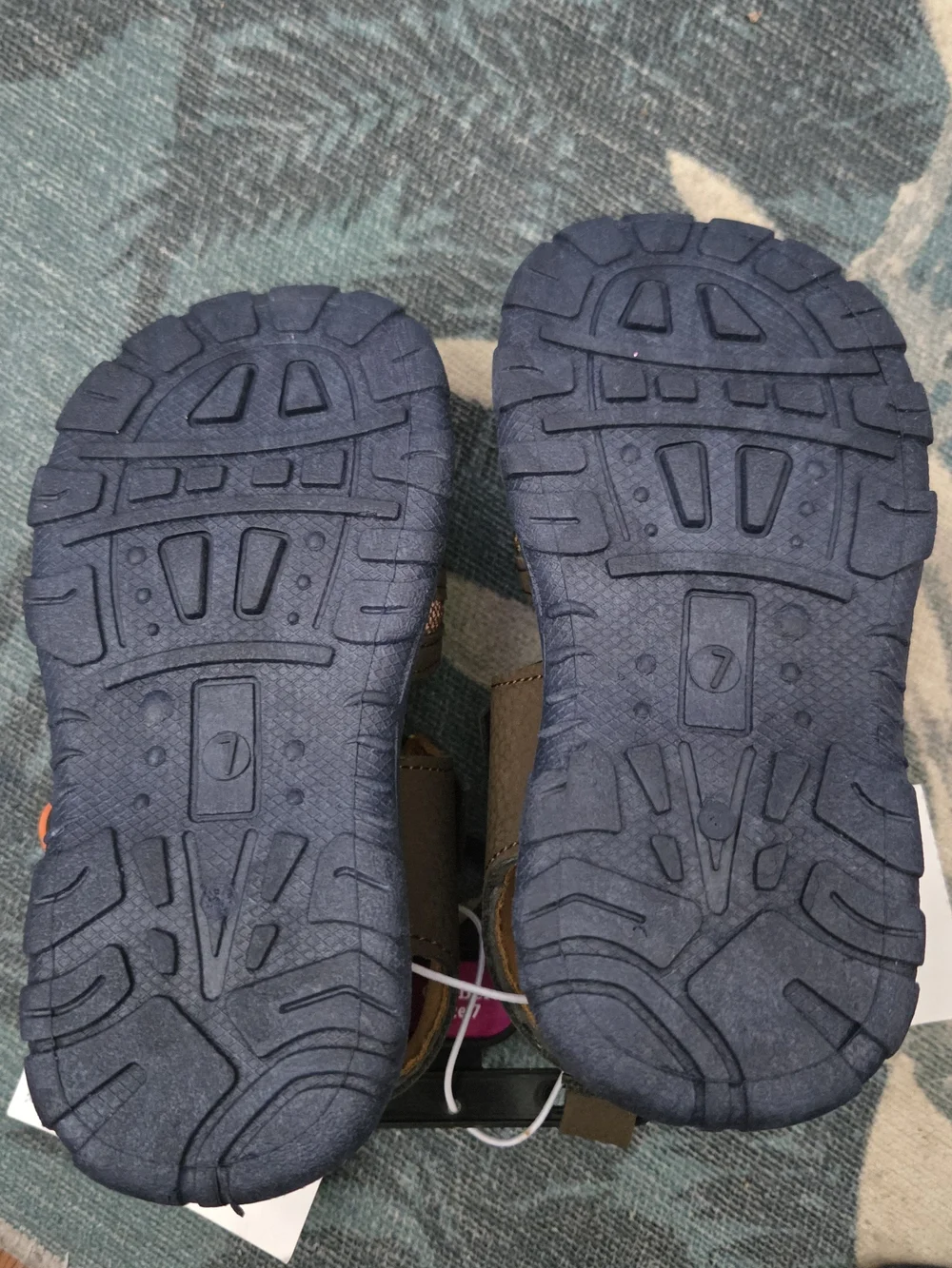 Gerber Brown Kids Closed-Toe Sandals with Orange Insole